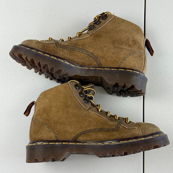 Vtg Dr. Martens Tan Suede 8088 Made in England Lace Boot...